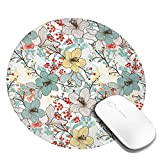 DIRYKILP Line Daffodil - Tappetino per mouse rotondo, tappetino per mouse antiscivolo, per gioco, ufficio e casa