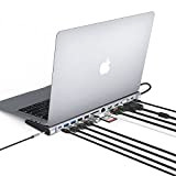 Docking Station Hub USB C per MacBook M1, 13 in 1 Triplo Display Thunderbolt 3 Docking Station con 2 HDMI ...