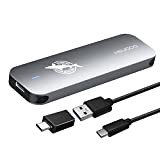 Dogfish SSD Esterno Portatile 256 GB Ngff 2242/2260/2280 Metallo Grigio USB 3.1 tipo-C Mini Traspirante Esterno Solid State Drive per ...