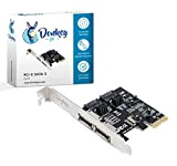 Donkey pc PCI express card 2 porte SATA 3.0 + 2 ESATA. Scheda di espansione PCIe adattatore SATA3 6 Gbps. ...