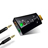 Donkey pc Scheda audio USB 7.1 adattatore USB a jack 3,5 mm scheda audio esterna e adattatore cuffie e microfono ...
