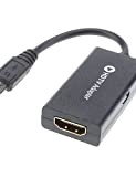 Dragon Trading® - Adattatore da micro USB a HDMI, colore: Nero (non compatibile con Galaxy S3/S4/Note2/Note3)