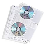 Durable 522219 - CD/DVD Cover M, Busta per 4 CD/DVD, Tasche Porta Etichetta, Foratura per Archiviazione, Trasparente, Confezione da 5 ...