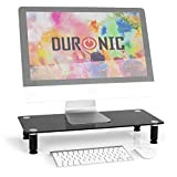 Duronic DM051 Supporto Monitor | Supporto Laptop per scrivania 56 x 24 cm | Mobile per Schermo in Vetro capacità ...