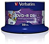 DVD+R Double Layer 8.5 GB printable, confezione da 50 pezzi