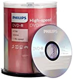 DVD-R vergini Philips DM4S6B00F 4,7GB, 120min. in campana da 100 pezzi