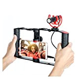 DYOSEN all-in-One Multifunctional Smartphone Video Kit with Mic for iOS Android Vlogging Podcasting Recording