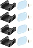 Easycargo 4 confezioni da 3 isolanti per dissipatori calore, kit montaggio, kit montaggio isolante per dissipatori calore per regolatore ditensione ...