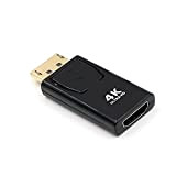 EasyULT Adattatore DisplayPort a HDMI, Risoluzione 4K DP Maschio a HDMI Femmina Convertitore, Supporto Audio 4K 1080P, per HDTV, Monitor, ...
