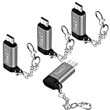 EasyULT Adattatore Micro USB a USB C 4 Pack, Micro USB (Maschio) a USB C (Femmina) Adattatore Trasferimento Dati, per ...