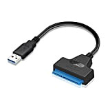 EasyULT Adattatore USB 3.0 a SATA, Convertitore e Cavo Esterno USB 3.0 a SATA per HDD SSD 2.5 Pollici, Supporta ...
