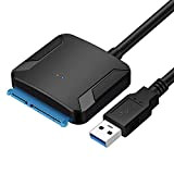 EasyULT Adattatore USB 3.0 a SATA, Convertitore USB 3.0 a SATA Cavo Esterno per Dischi Rigidi 2.5''e 3.5'' Supporto UASP ...