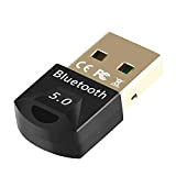 EasyULT Adattatore USB Bluetooth 5.0, Dongle Bluetooth 5.0 Wireless, Bluetooth Trasmettitore e Ricevitore per Windows 10/8.1/8 / 7 / XP, ...