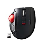 ELECOM-Japan Brand-Mobile Less-Noise Switch Trackball bitra / Thumb-Operated & Wireless Connection Model with Carriying Case / BLACK / M-MT1DRSBK