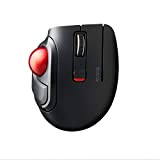 ELECOM-Japan Brand-Mobile Less-Noise Switch Trackball Mouse, Thumb-Operated & Bluetooth Connection Model with Carrying Case/Black/M-MT1BRSBK