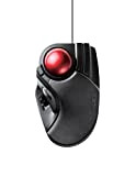 ELECOM M-HT1URBK Wired Trackball Mouse Larger, Ergonomic Design, 8-Button Function with Smooth Tracking, Precision Optical Gaming Sensor for Home, Work, ...