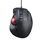 ELECOM - Mouse da trackball a forma di pollice, palla rossa, cablata, design ergonomico, adatto alle mani, pulsanti ad alta ...
