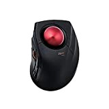ELECOM Trackball Mouse M-DPT1MRXBK, Wired, Wireless, And Bluetooth, Gaming, High-Performance Ruby Ball, Advanced Responsiveness, 8 Mappable Buttons, Smooth Scrolling, Extra ...