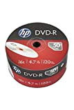 electricalcentre - confezione di 50 DVD-R HP, 4,7 GB 16 x (DVD con 120 minuti registrabili)