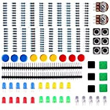 Electronics Component Starter Kit with Precision Potentiometer, Buzzer, Capacitor Compatible with Arduino