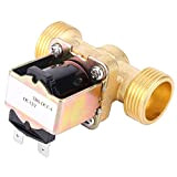 Elettrovalvola elettrica in ottone, valvola dell'aria normalmente chiusa per valvola dell'olio dell'aria del gas dell'acqua Filettatura maschio per il controllo ...
