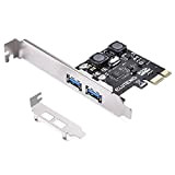 ELUTENG PCI Express USB 3.0 2 Porte PCIe USB 3.0 Expansion Scheda 5 Gbps Superspeed Adattatore Supporto PCIe x4 x8 ...