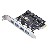 ELUTENG Scheda PCIe USB 3.0 4 Porte di Espansione PCI Express to USB3 Super velocità 5Gbps PCI-e Card x1 / ...