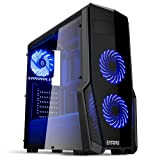 Empire Gaming - Case PC Gaming WarFare Nero LED Blu: USB 3.0 e 3 Ventole LED 120 mm, parete laterale ...