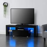 [en.casa] Mobile Porta TV con Illuminazione LED a Colore Variabile con Telecomando 130 x 35 x 45 cm Supporto TV ...
