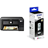 EPSON EcoTank ET-2850 stampante Multifunzione A4 (stampa, copia, scansione) USB, Wi-Fi, Wi-Fi Direct, display LCD 3,7 cm, & Serie 104 ...