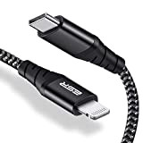 ESR Cavo da USB C a Lightning, (1 m, Certificato MFi), Cavo Intrecciato in Nylon, Ricarica Veloce PD per iPhone ...