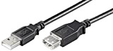 Ewent Cavo USB 2.0 Tipo A/Maschio a A/Femmina, Doppia Schermatura AWG 28 in Rame, Rata di Trasferimento fino a 480Mbit, ...