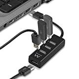Ewent - Hub con 4 Porte USB 2.0 480 Mbps - Compatibile con Windows PC, Notebook, Ultrabook, MacBook, TV Box ...