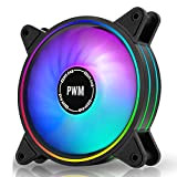EZDIY-FAB Moonlight 120mm RGB PWM Case Fan-1 Pack (Compatibile con 5V-3Pin RGB)