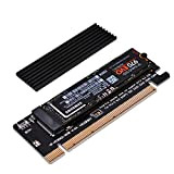 EZDIY-FAB NVME PCIe Adapter, M.2 NVME SSD a PCI Express Adapter con Dissipatore Di calore,Supporto Solo PCIe x16,Supporto M.2 Key ...