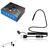 FENGDIAN USB Endoscope Camera with Light, 3 in 1 USB Endoscope, Compatible for Phone, Notebook, Computer, Waterproof Snake Camera for ...