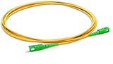 Fiberglobal® Cavo Fibra Ottica SC/APC SC/APC Simplex Monomodale 9/125μm Compatibile Tim Fibra, Vodafone, Wind e Tre (25M)