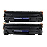 Fimpex Compatibile Toner Cartuccia Sostituzione per HP LaserJet P1005 P1006 P1007 P1008 P1009 CB435A (Nero, 2-Pack)