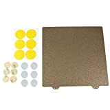 FMOPQ 3D Printer Parts 220x220mm Gold Double Texture PEI Sheet Powder Steel Plate with 6 Magnetic Block Compatible with 3D ...