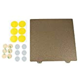 FMOPQ 3D Printer Parts 220x220mm Gold Double Texture PEI Sheet Powder Steel Plate with 6 Magnetic Block for 3D Printer ...