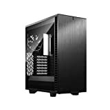 Fractal Design Define 7 Compact Black Brushed Aluminum/Steel ATX Compact Silent Tempered Glass Window Mid Tower Computer Case, (FD-C-DEF7C-03)