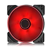 Fractal Design Prisma SL-14 - 140mm Ventilatore del computer - Sei LED rosso dai colori vivaci - Ottimizzato per flusso ...