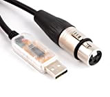 FTDI USB Rs485 XLR Dmx512 Stage Lighting Equipment Controller Cavo FAI DA TE per SGM Dmxking Dmxcontrol Freestyler Download (Lunghezza:1.8m)