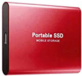 FXONCU 4TB Hard disk esterno SSD portatile da USB 3.1 disco rigido esterno, compatibile con PC, Mac, computer portatile (Rosso-4TB-1)