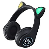 Gaming 5.0 Ear luminoso Cat B39 Computer Headset Bluetooth Wireless Headset Auricolare Bluetooth Air Buds (nero, taglia unica)