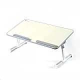GAOLE Laptop Desk - Multifunzionale Tavolino - Pieghevole Sollevamento Regolazione Staffa - Semplice da Tavolo Computer Bed (Color : Oak)
