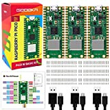GeeekPi Kit Raspberry Pi Pico W - Raspberry Pi RP2040 Chip, connettività wireless Wi-Fi, scheda Raspberry Pi Pico W, pin ...