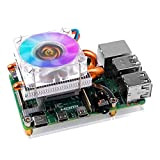 GeeekPi Raspberry Pi Low-Profile CPU Cooler, Raspberry Pi Orizzontale Ice Tower Cooler, Ventola RGB con Raspberry Pi dissipatore per Raspberry ...