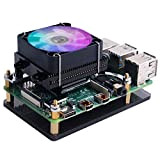 GeeekPi Raspberry Pi Low-Profile CPU Cooler, Raspberry Pi Orizzontale Ice Tower Cooler, Ventola RGB con Raspberry Pi dissipatore per Raspberry ...