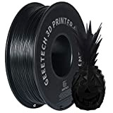GEEETECH Filamento ABS 1,75 mm nero, Filamento Stampante 3d 1 kg 1 Bobina, 3D Printer Filamento, ABS Nero